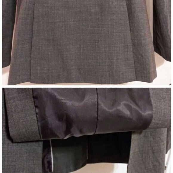 Gap Wool Blend Double Breasted Blazer Jacket Grey Size 4 - Picture 8 of 12